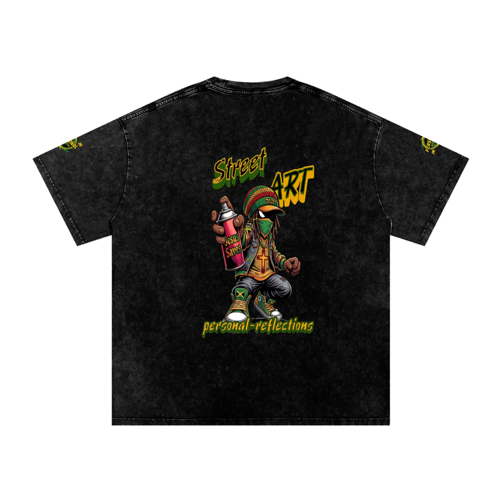 Vintage Heavyweight Snow Washed Oversized T-Shirt | Streetwear Tee