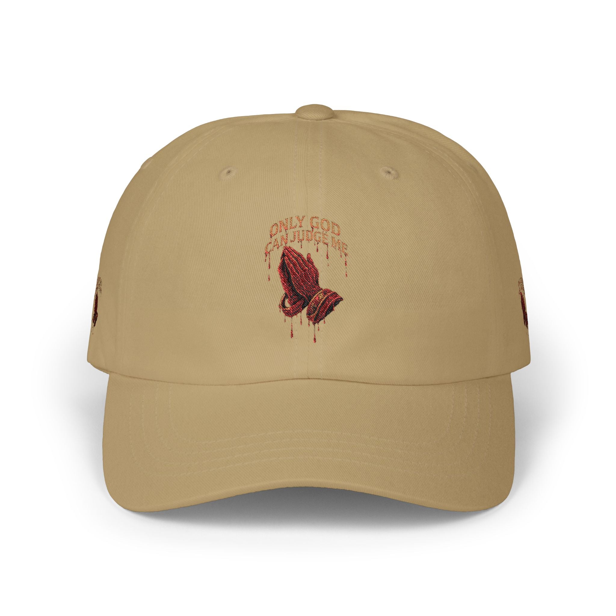 PRAYING HANDS Embroidered Cap White Baseball Hat