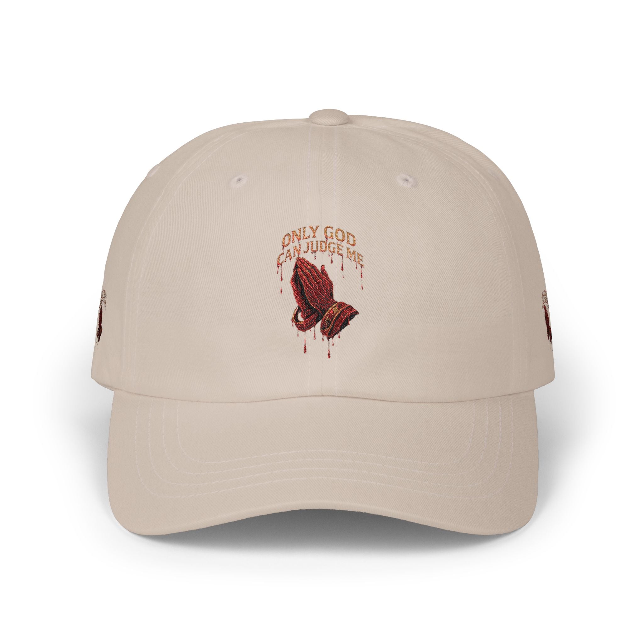 PRAYING HANDS Embroidered Cap White Baseball Hat