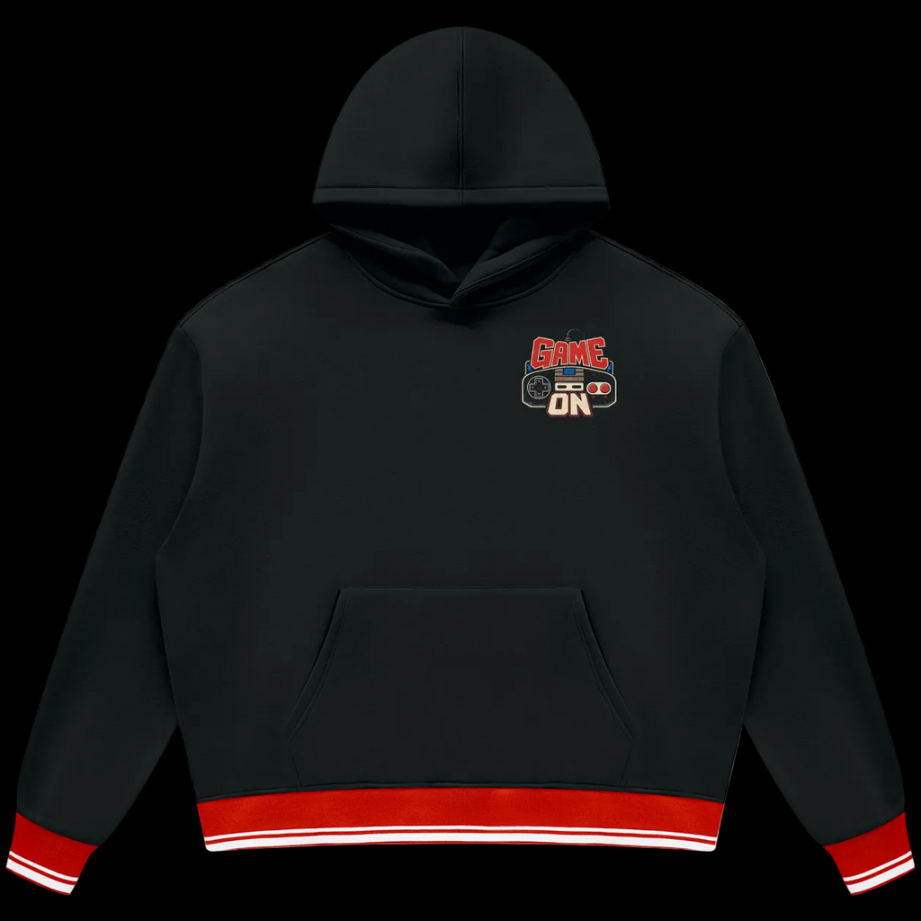Classic Color Block Graphic Hoodie – Oversized Heavyweight Fleece
