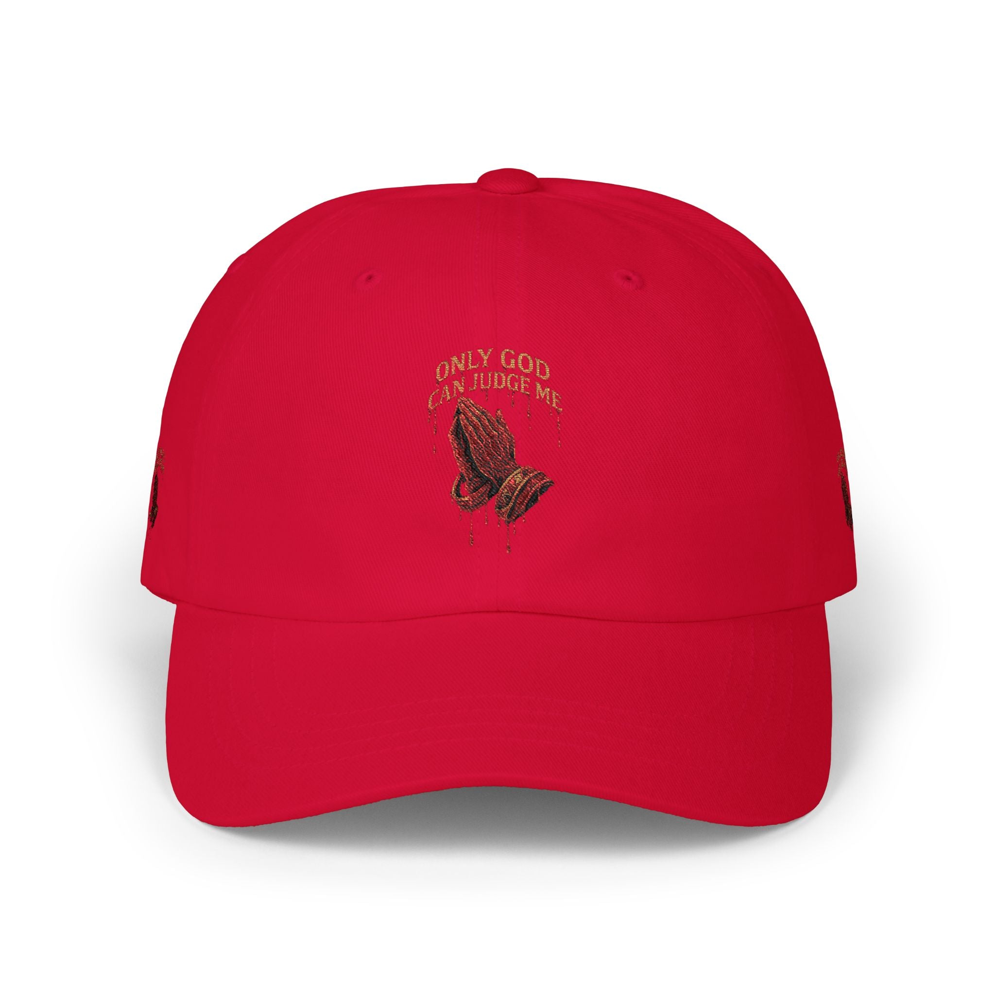 PRAYING HANDS Embroidered Cap White Baseball Hat
