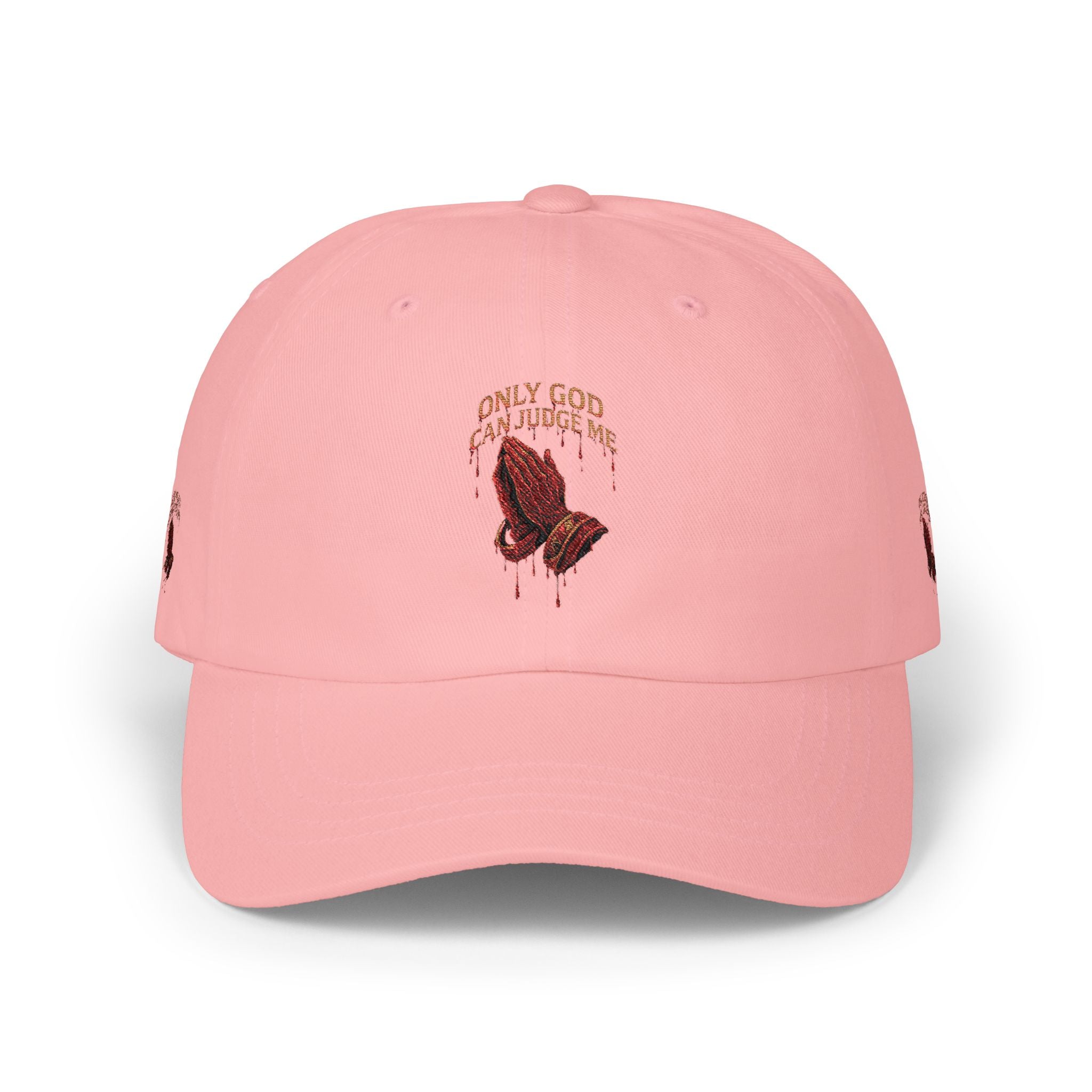 PRAYING HANDS Embroidered Cap White Baseball Hat