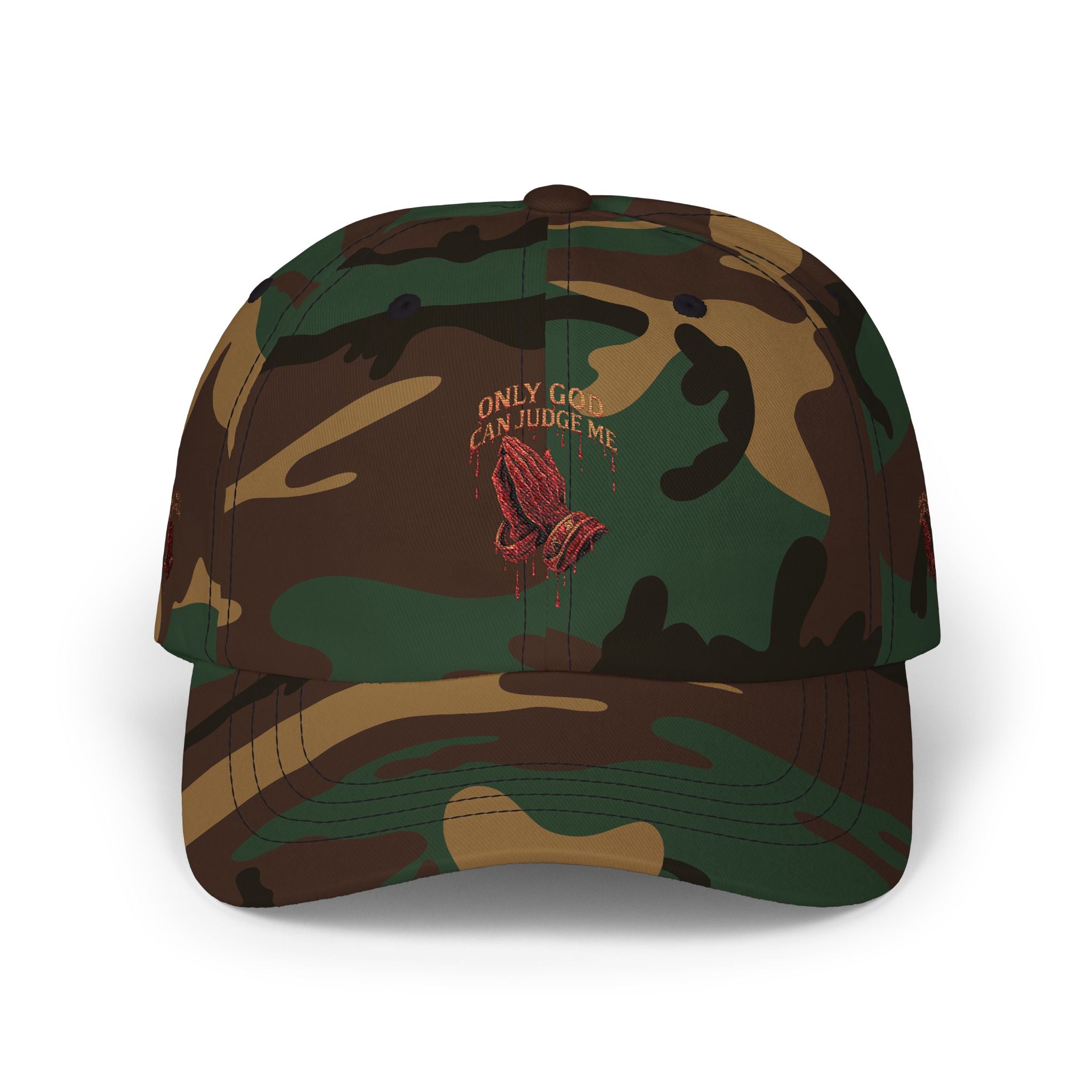 PRAYING HANDS Embroidered Cap White Baseball Hat
