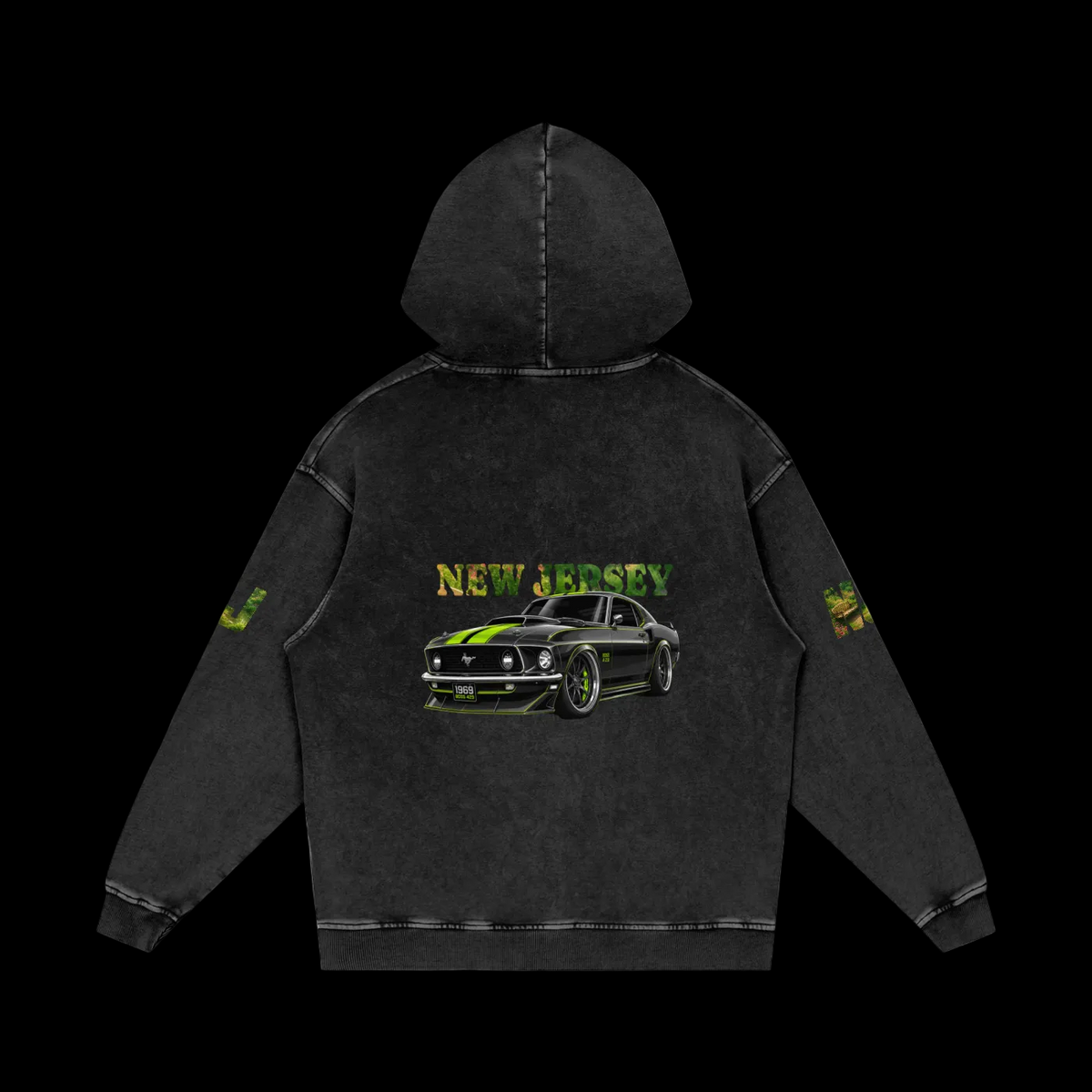Snow Washed Loose Cotton Hoodie