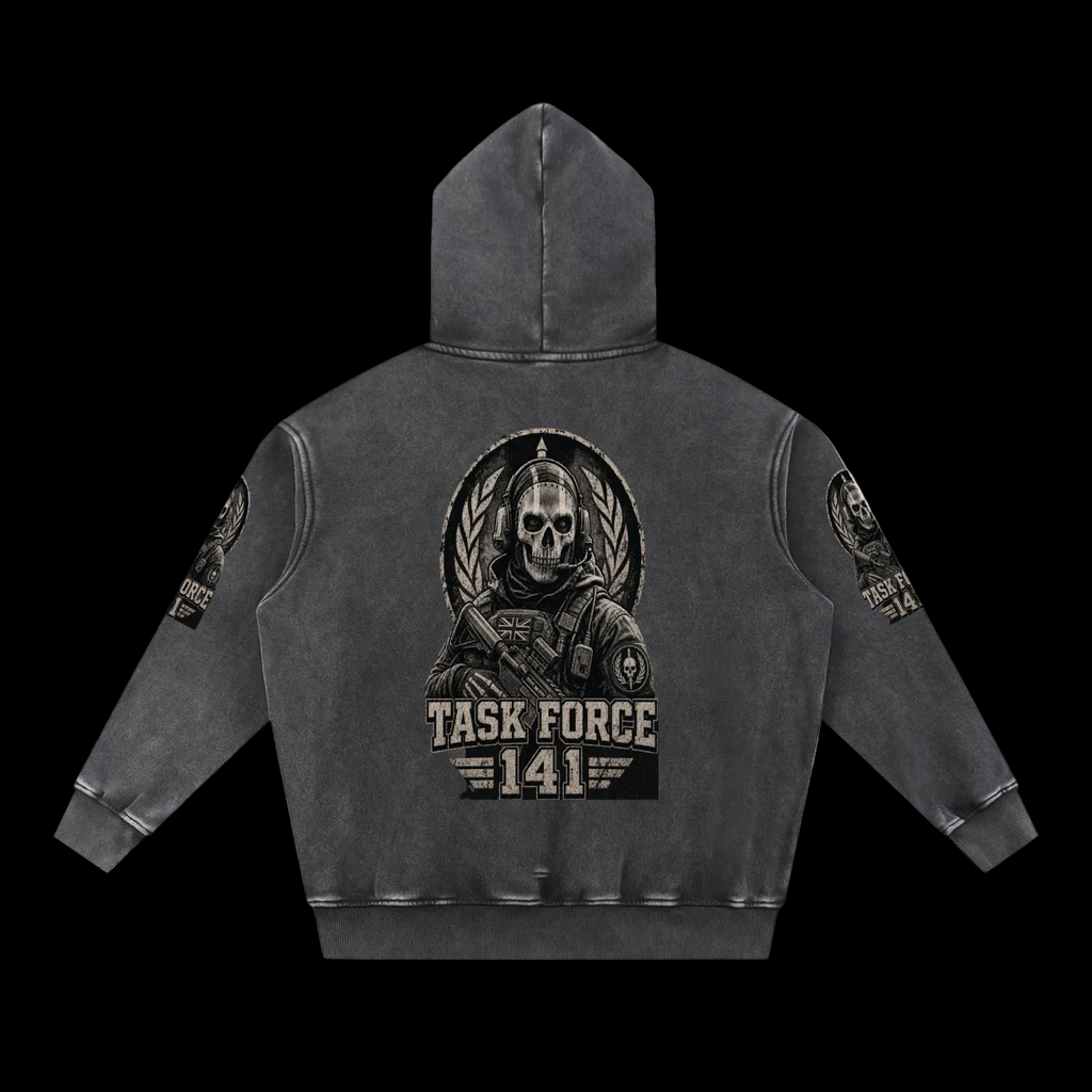 CALL  of  Duty (Snow Wash) and cut Oversized / Heavyweight Hoodie