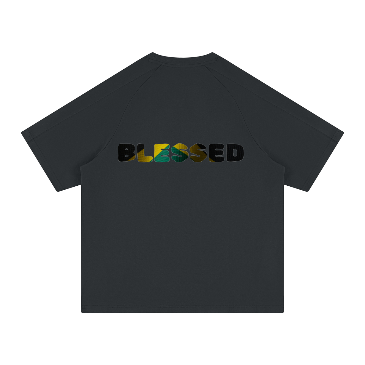 Blessed & Stressed Vintage Jamaican Vibe Graphic Tee | Reggae Streetwear Raglan Shirt