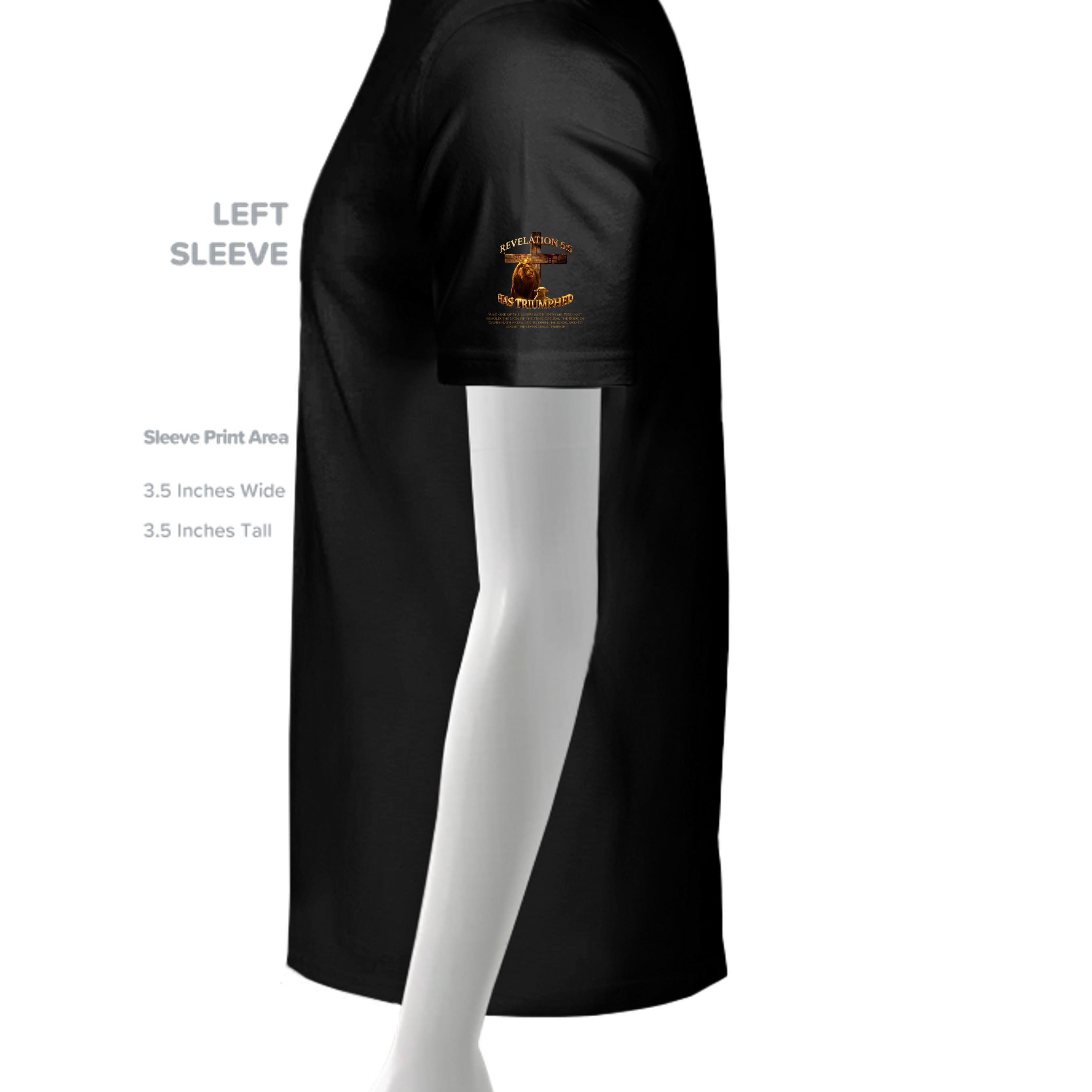 SLD BLK TRIBLEND - 3413C - SLEEVE_LEFT