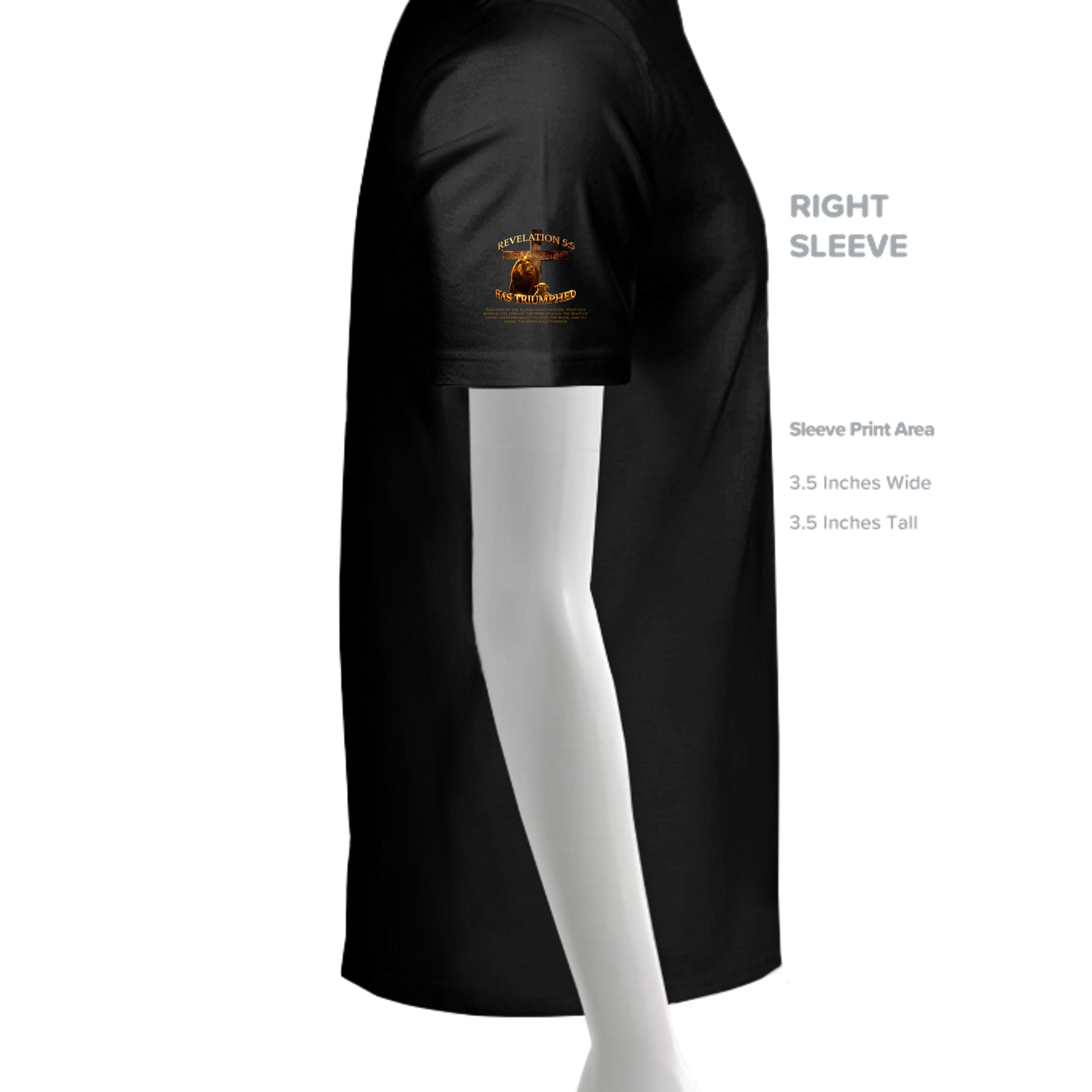 SLD BLK TRIBLEND - 3413C - SLEEVE_RIGHT